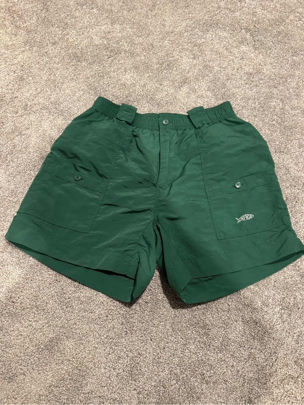 AFTCO 🐠 | Men's Cargo Shorts Trio - Coral, Green & Khaki - Picture 3 of 6